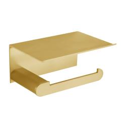 Держатель для туалетной бумаги с подставкой для мобильного телефона Nofer Capri 16228.G золото