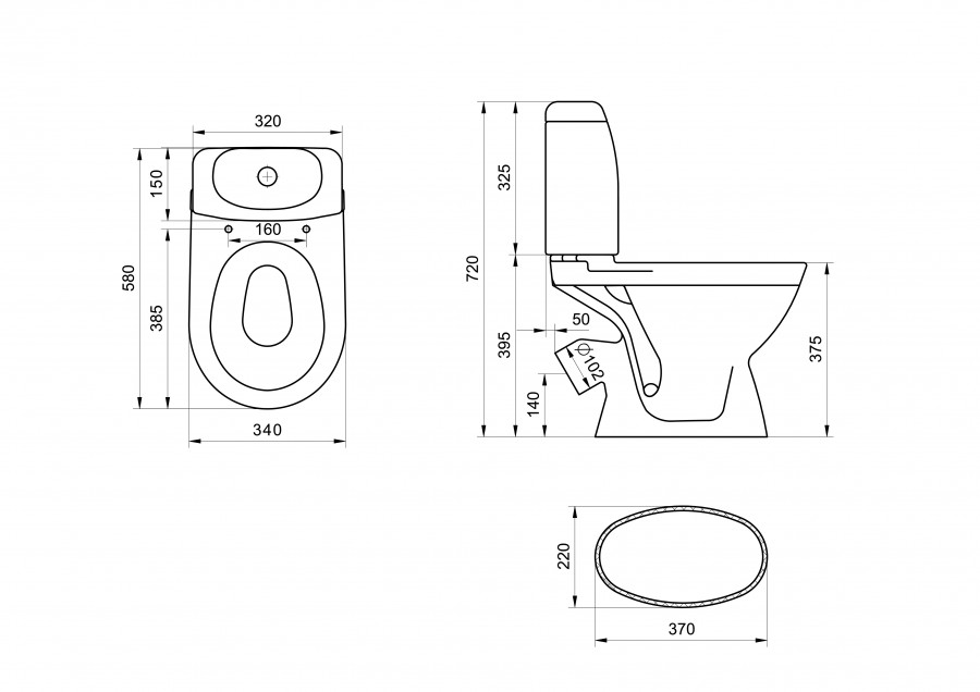 РИМИНИ Унитаз-компакт, 2-х режимная арм., сиденье дюропласт. САНТЕК