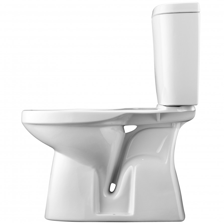 АНИМО Унитаз-компакт, верт. выпуск/в пол, эконом., 1-режимная арматура, сиденье полипропилен. САНТЕК