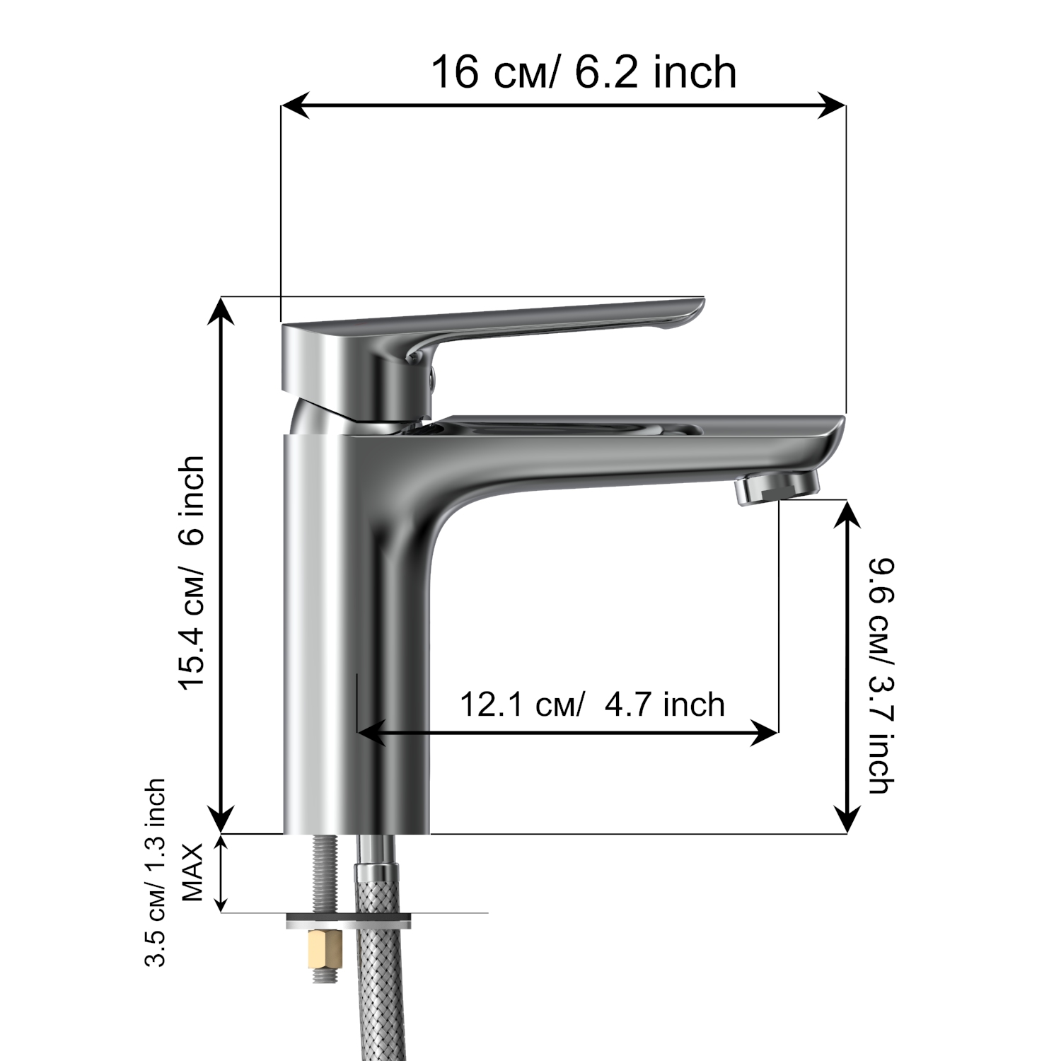 Смеситель для раковины TOKITO MISAWA хром (TOK-MIS-1011)