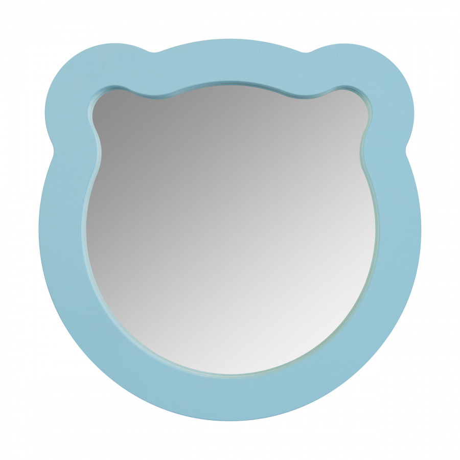 Зеркало КАСПЕР МИШКА, фигурное, голубой матовый