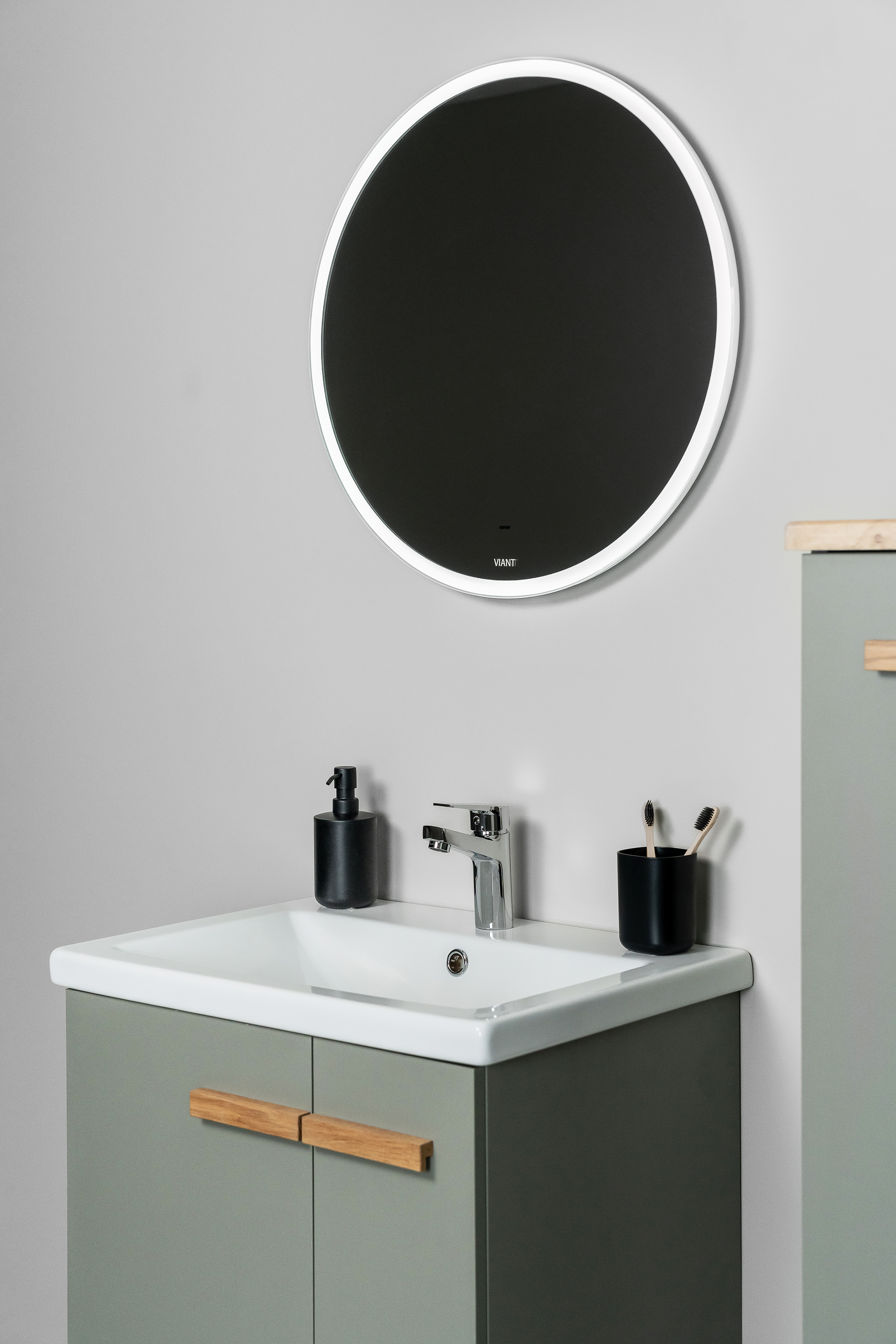 Шкаф-пенал VIANT МЮНХЕН 50 подвесной  хаки (VMUN50H-PENP)