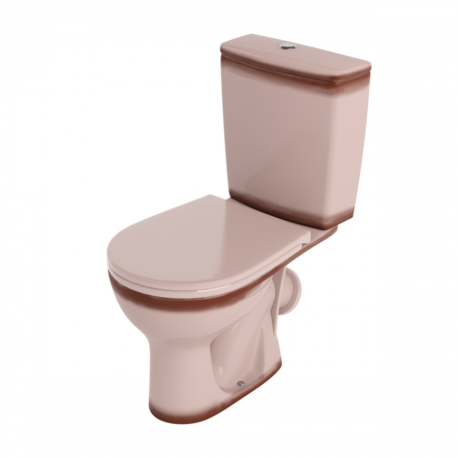 Унитаз-компакт "Орион" косой выпуск, с кнопочной арматурой и сиденьем, бежевый SANTERI