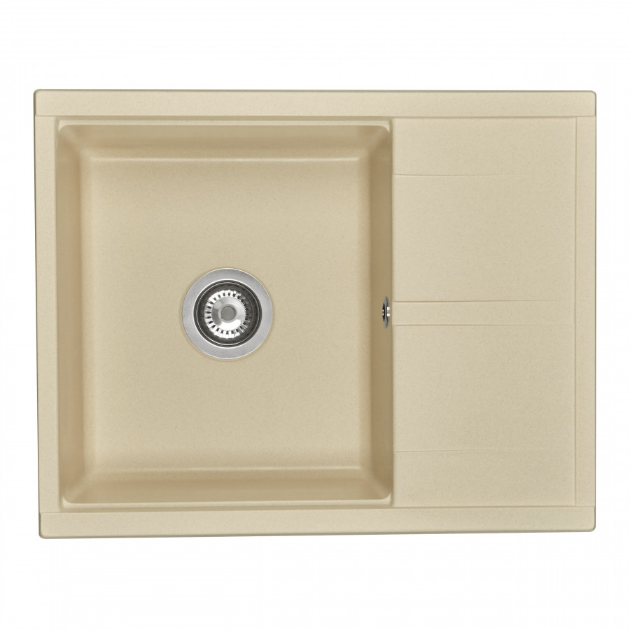 Мойка для кухни  Делия 65 650x516x218 мм, прямоуг. с крылом, шампань