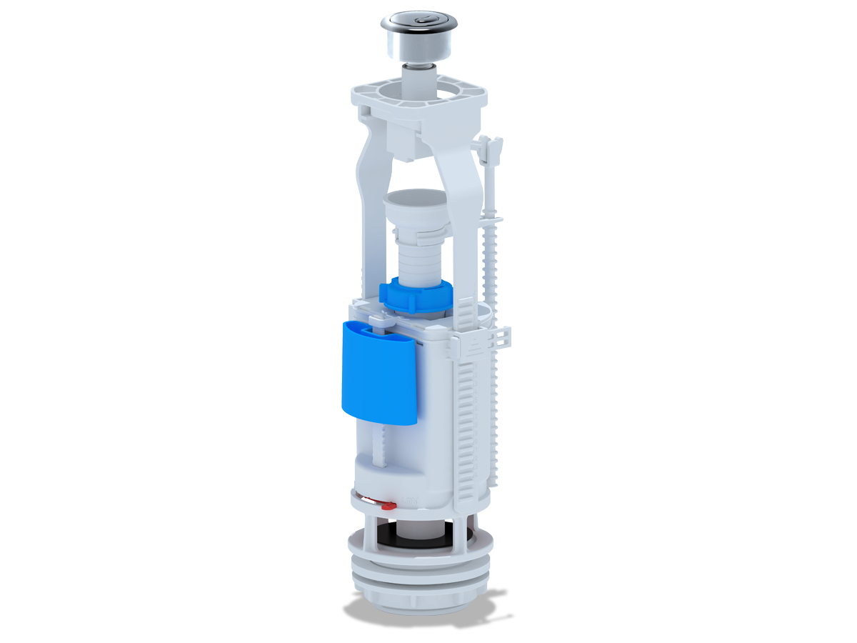 Арматура сливная с двойной хромированной кнопкой, ANI PLAST