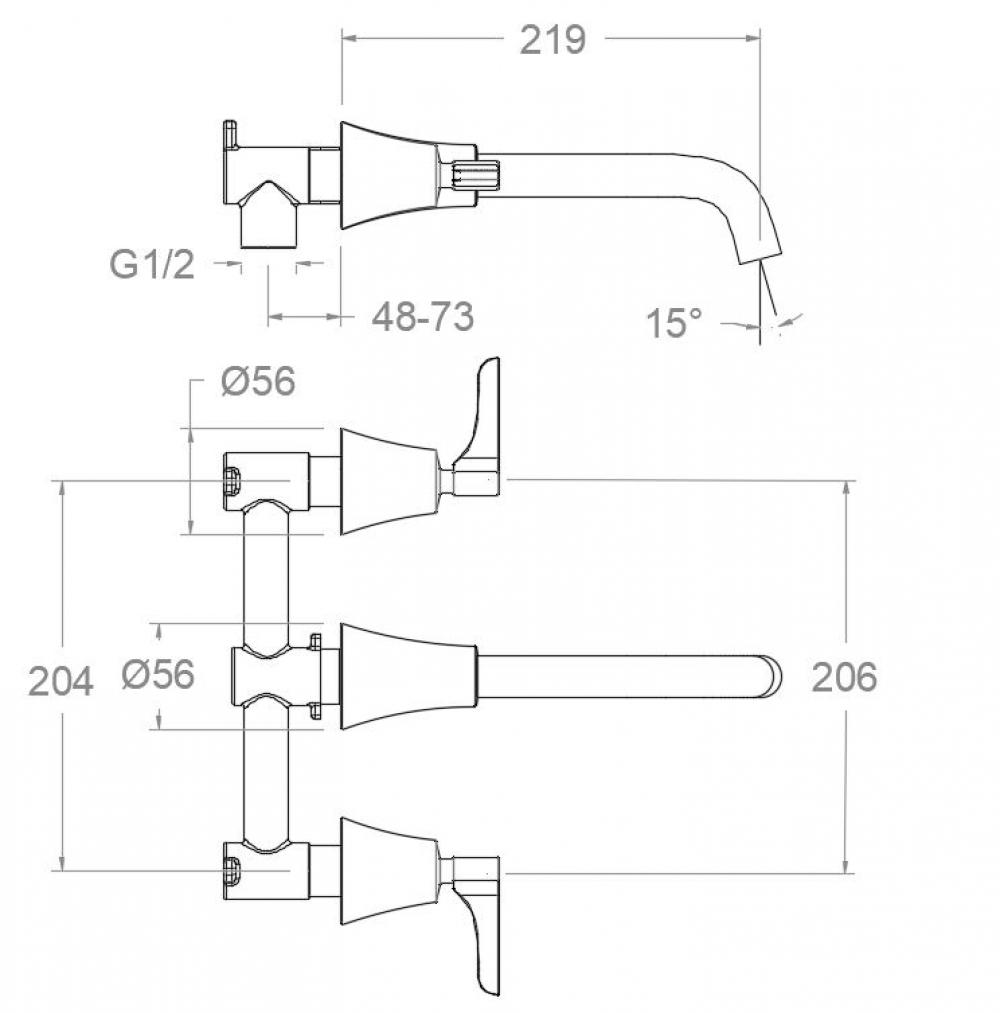 Встраиваемый смеситель для раковины ADAGIETTO 912001MLOC золото