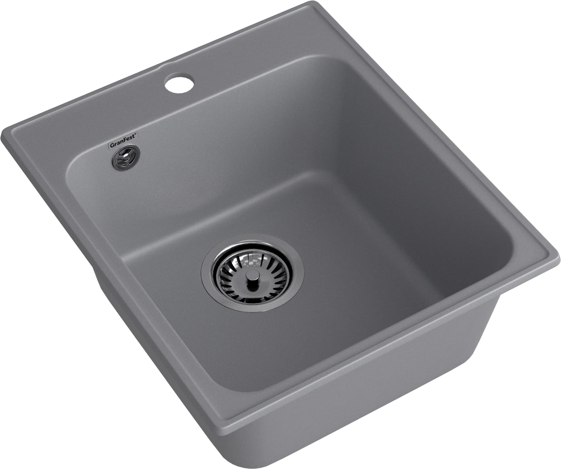 GranFest QUARZ (ECO-17) Мойка  1-чаш. 420*480 (темно-серый)