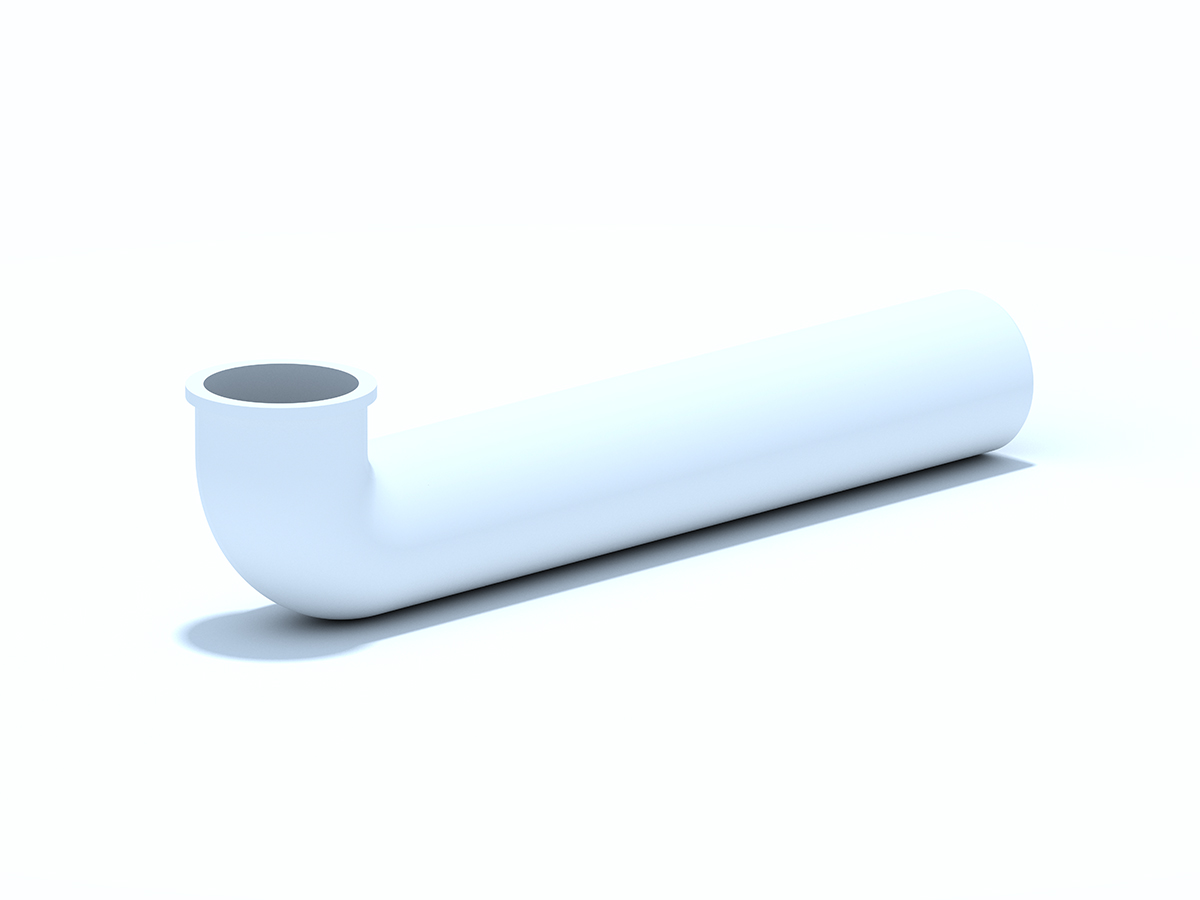 Уголок дв. сифона с фланцем ANI PLAST