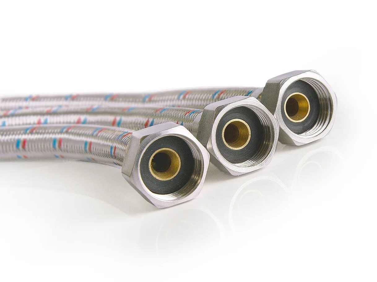 Подводка гибкая ПрофСан для воды, с полимерным покрытием, 50 см 1/2-1/2 гайка-гайка PS-WP-FF50