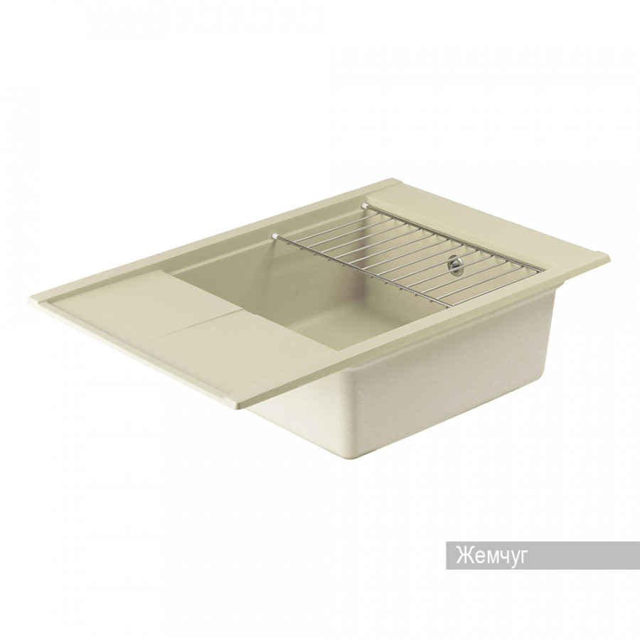 Мойка для кухни Делия 78 787x516x218 мм, прямоуг. с крылом, жемчуг