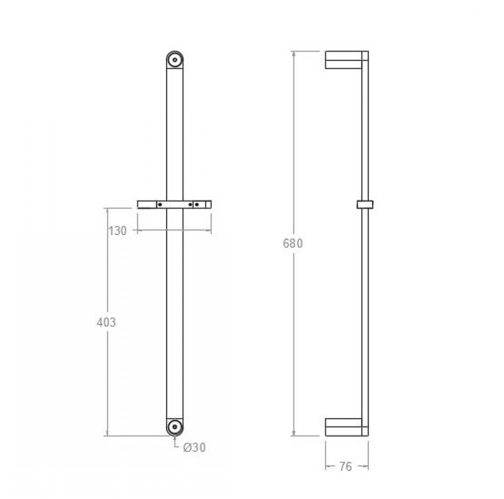 Душевая штанга 776001SOC золото