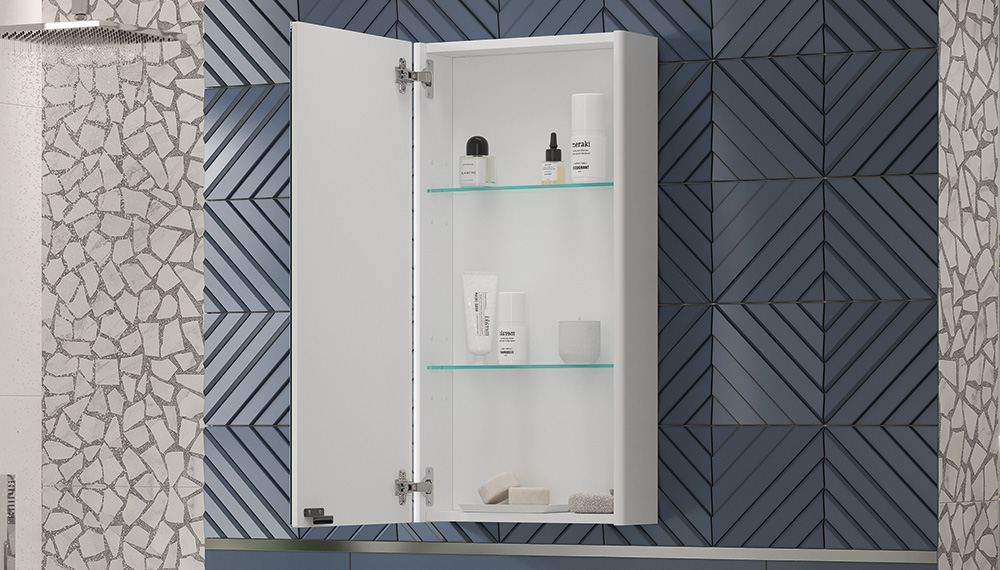 Шкаф навесной VELVEX Klaufs 400 с зеркалом