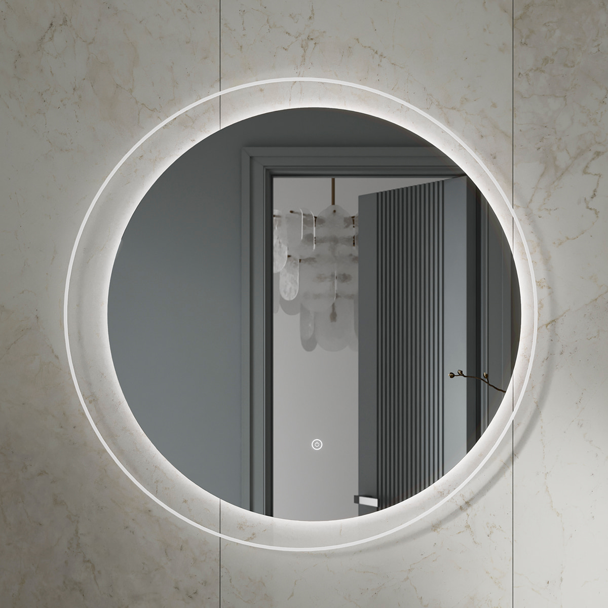 Зеркало EQUIL Elegante D80 с подсветкой мэйджик