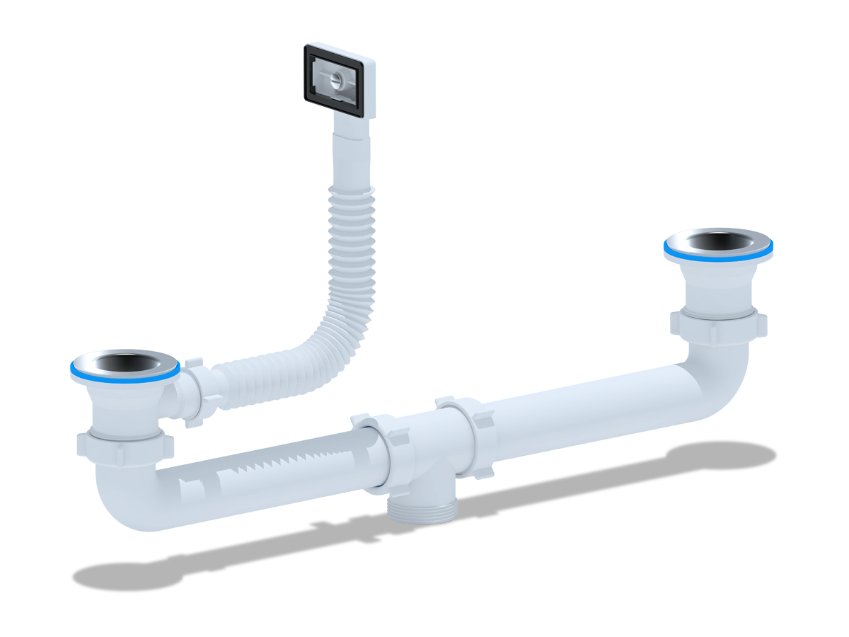 Набор АНИ Пласт L0105 для двойного сифона с переливом