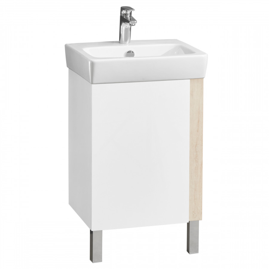 Тумба под раковину КАНТРИ 50, белый, дуб верона (под раковину НЕО 50)