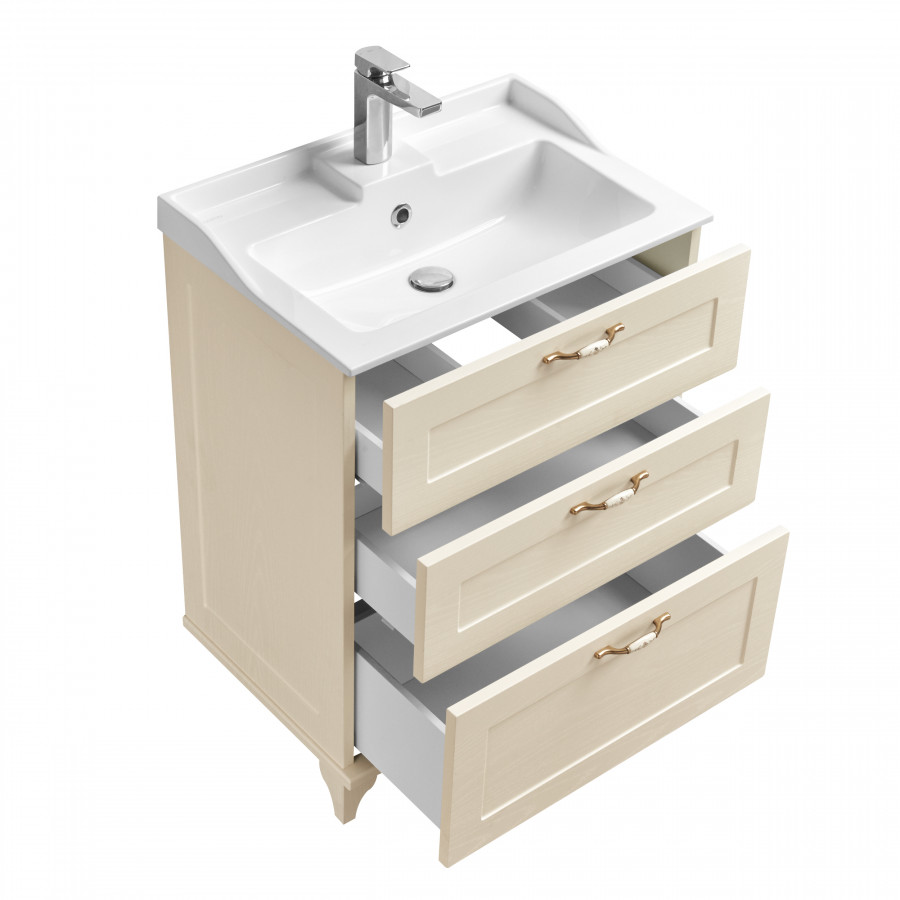 Тумба ЛЕОН 65 H, дуб беж. (под раковину ФАБИА 65)