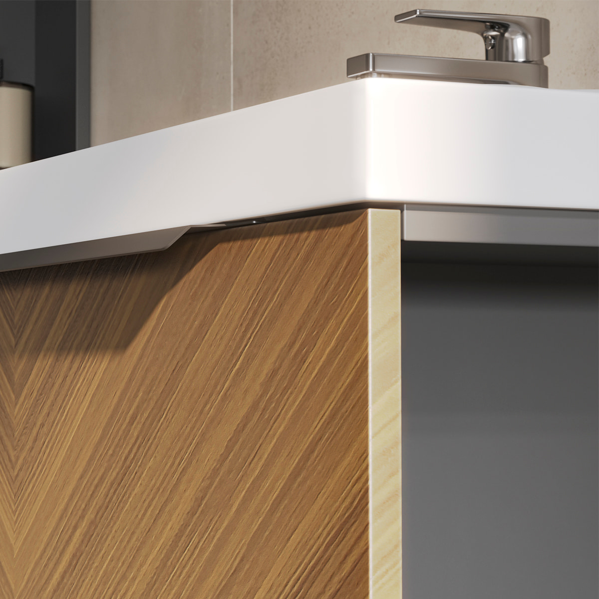 Раковина  9080 TL, встраиваемая, белая, EQUIL