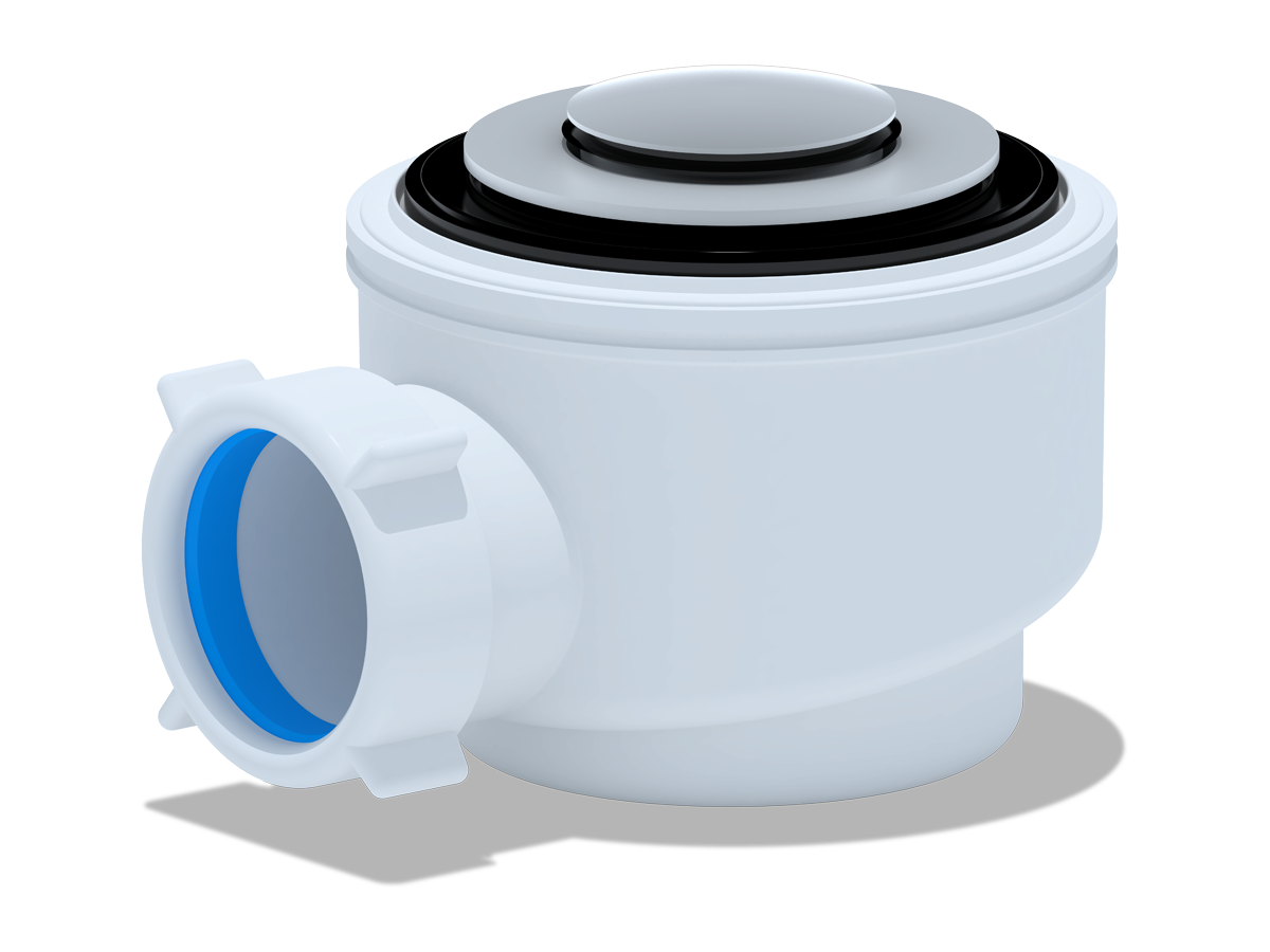 Сифон для душевого поддона 1 1/2*50/60, хром, клик-клак, ANI PLAST