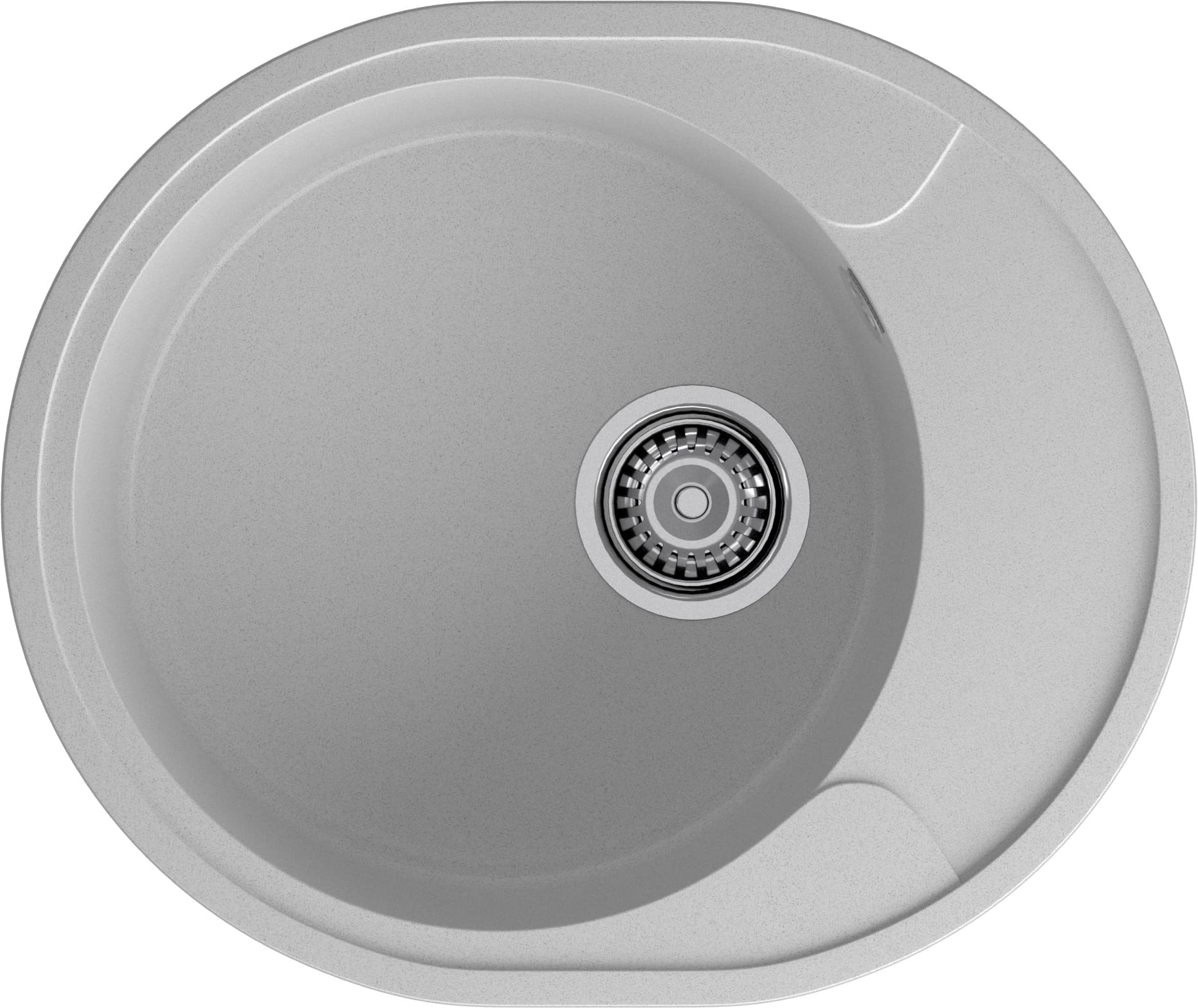 GRANFEST Мойка URBAN 857L  1-чаша+крыло 570*480мм серый арт.GF-UR-