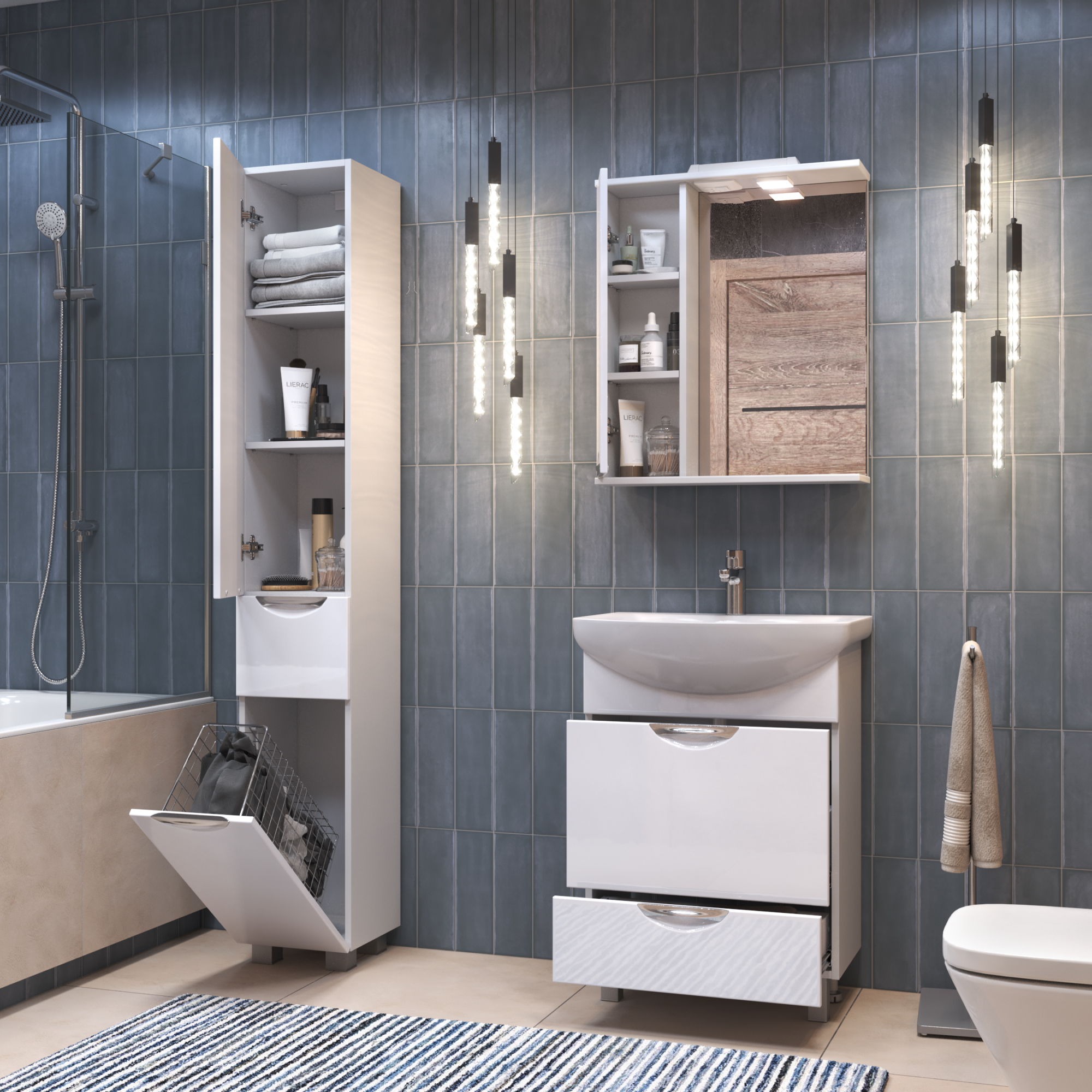 Зеркало со шкафом VIGO Callao 60 подвесное белый (z.CAL.60.L.El)