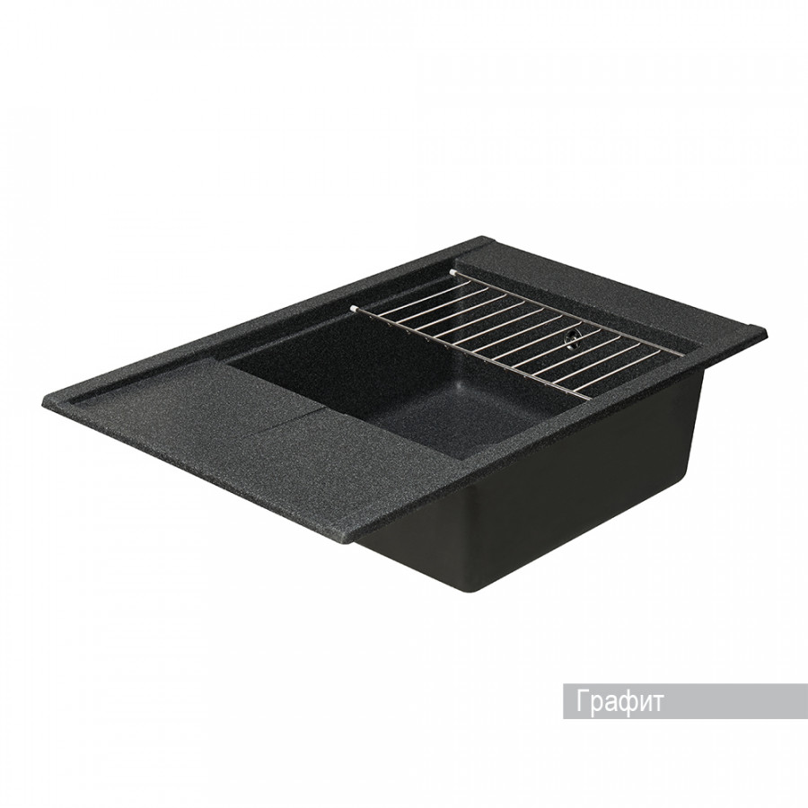 Мойка для кухни Делия 78 787x516x218 мм, прямоуг. с крылом, графит