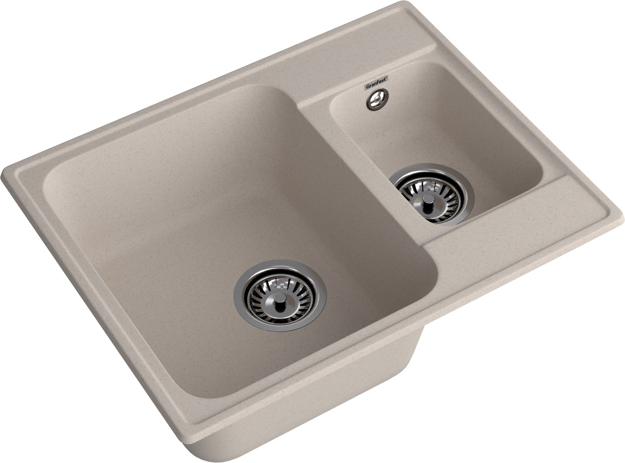 GranFest QUARZ (ECO-09) Мойка 1.5-чаш. 620*480 (песок)