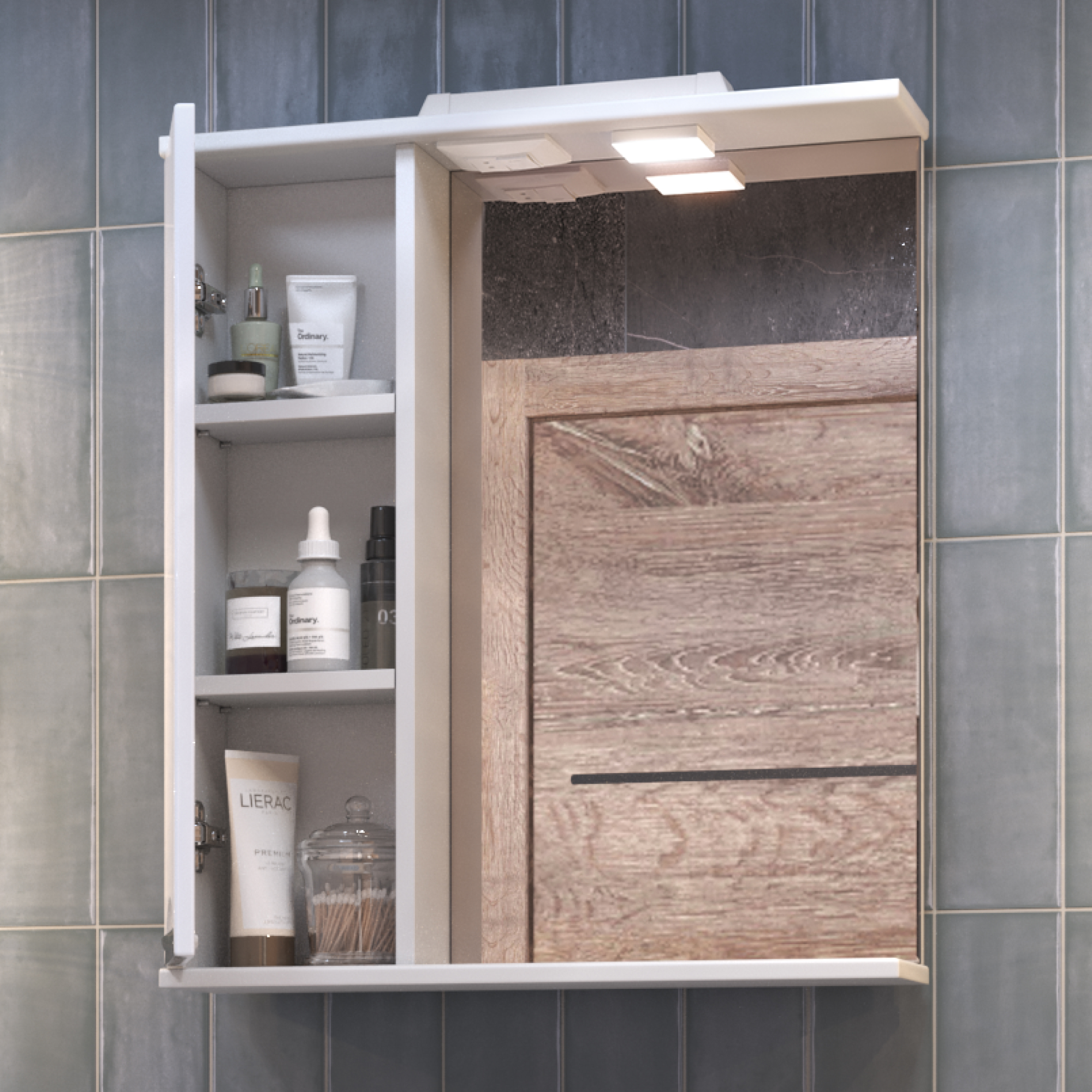 Зеркало со шкафом VIGO Callao 60 подвесное белый (z.CAL.60.L.El)