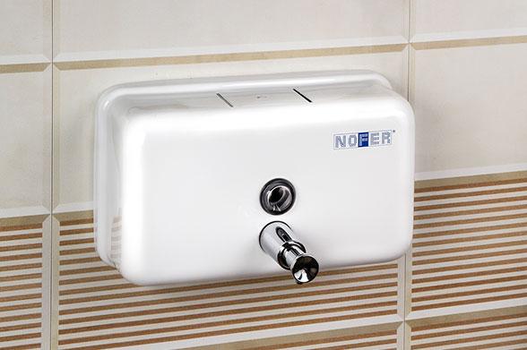 Диспенсер для мыла из  Стали Белый 1200 мл. Горизонтальный