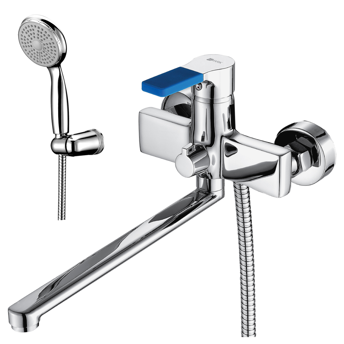 Aura Смеситель для ванны, плоск.пов.излив 300мм, р/ОД цвет, хром, LM, LM0651C