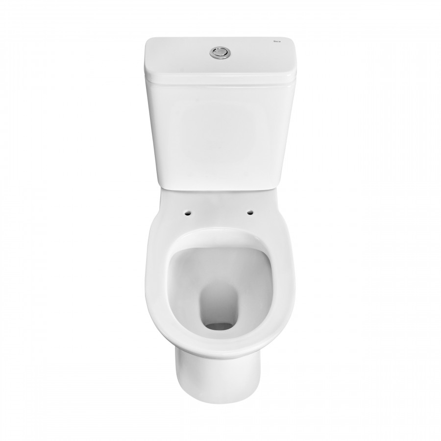 DEBBA ROUND Чаша унитаза напольного c безободковым смывом, двойной выпуск, белая. ROCA