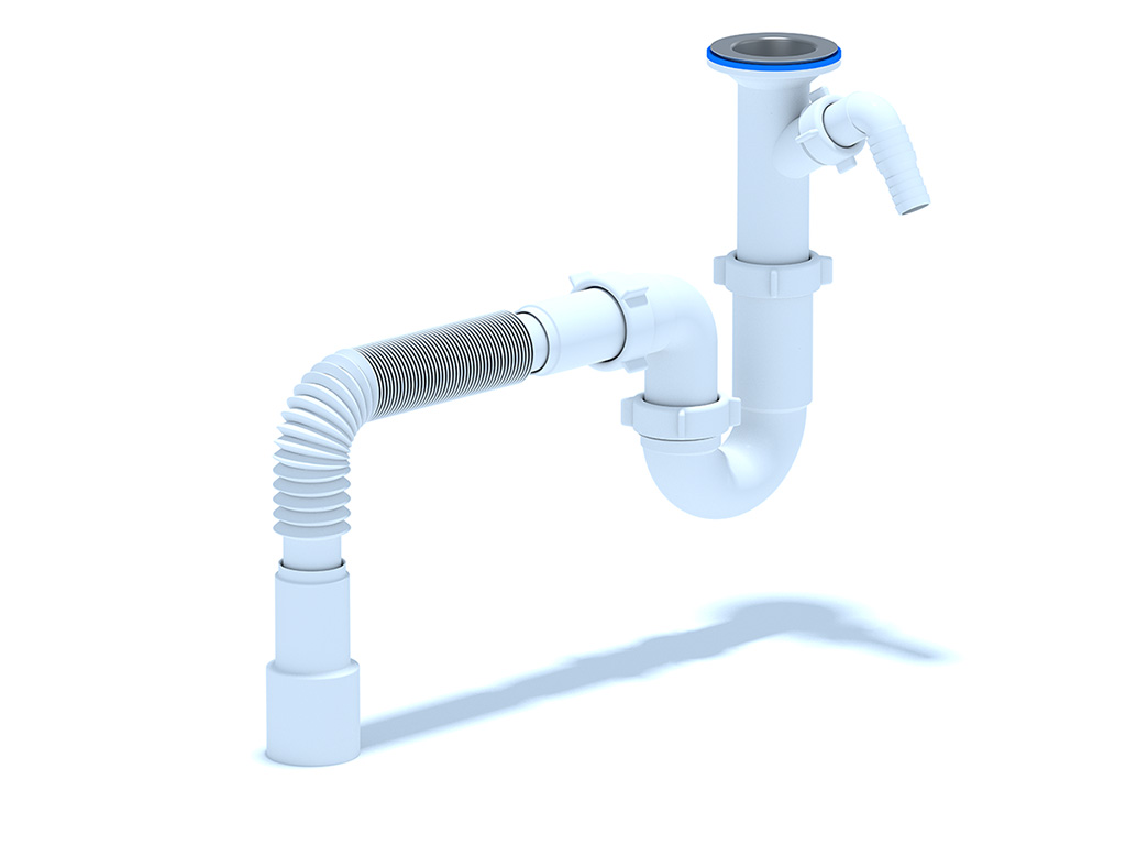 Сифон Ани 1 1/2"*40 прямоточный с отв ст. м. с г/тр 40х40/50, ANI PLAST