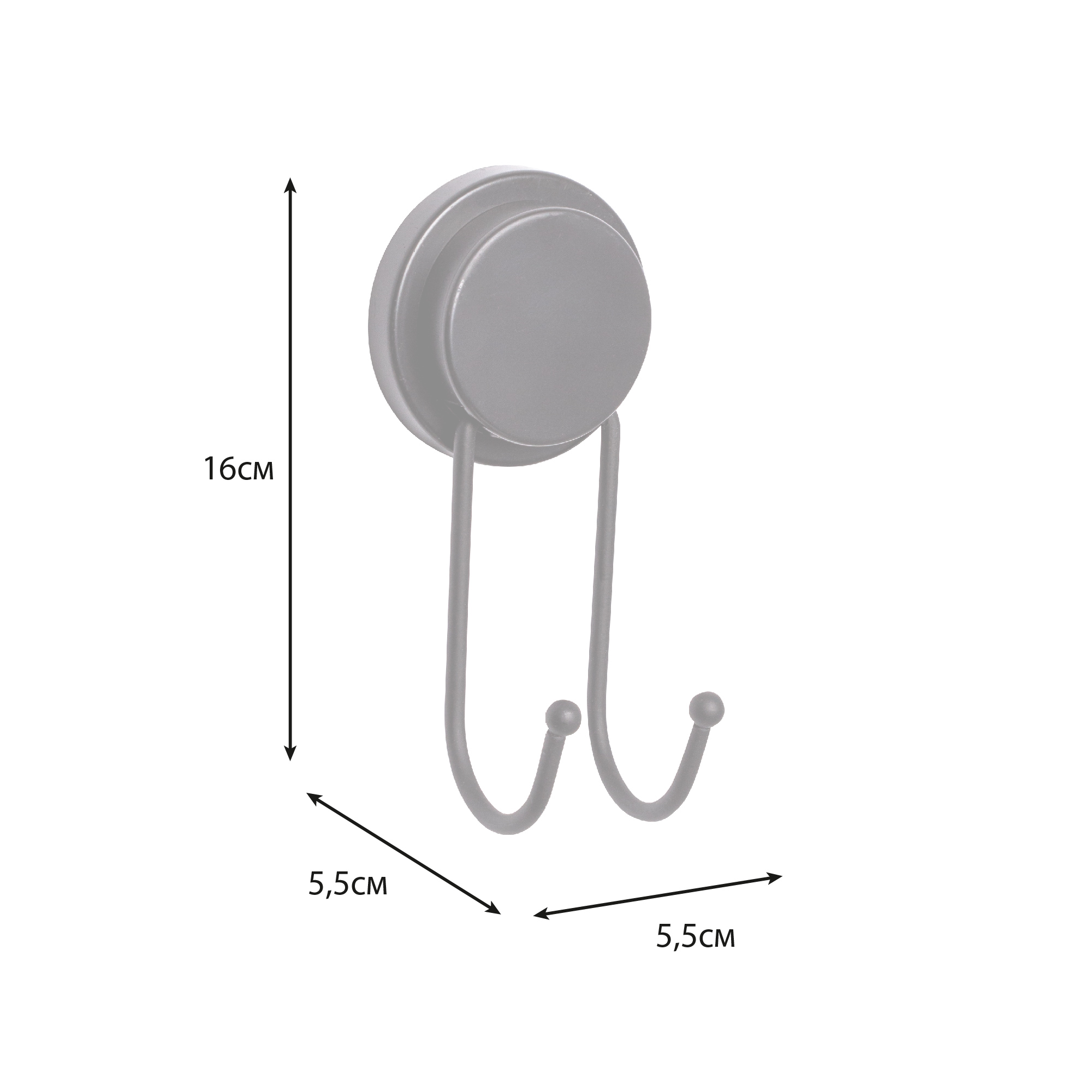 Крючок двойной FIXSEN Magic Black (FX-45005A)