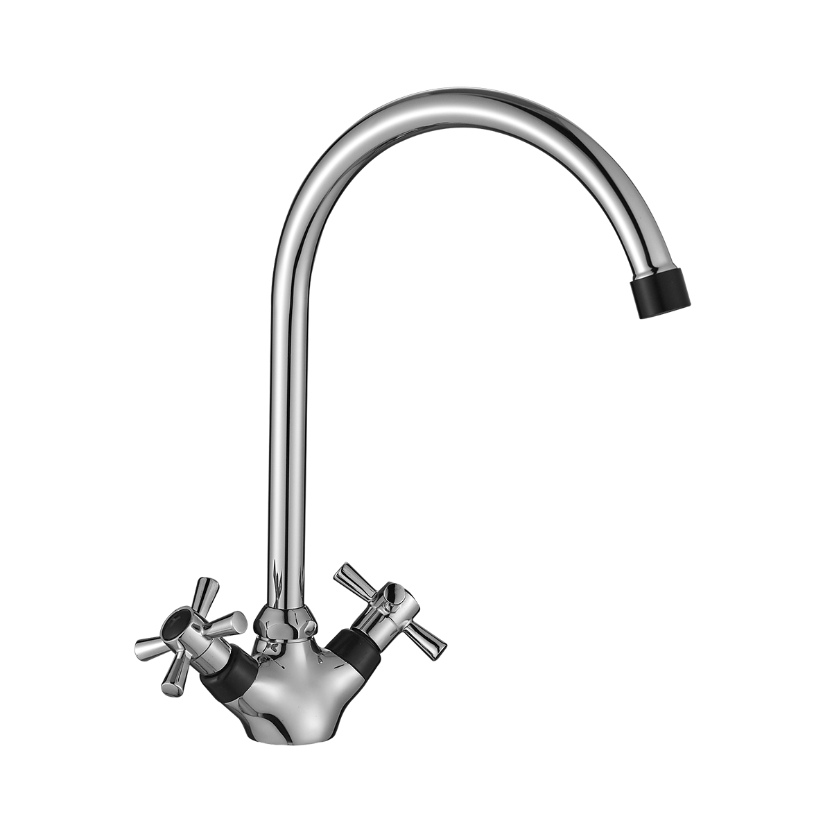 DR51 Смеситель для кухни, выс.пов.излив 200мм, р/ДВ, хром, DR, DR51028-Black