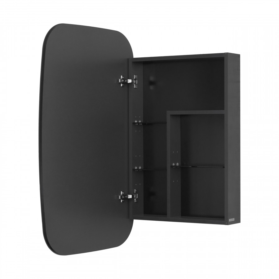 Зеркальный шкаф СОХО 60, графит, левый