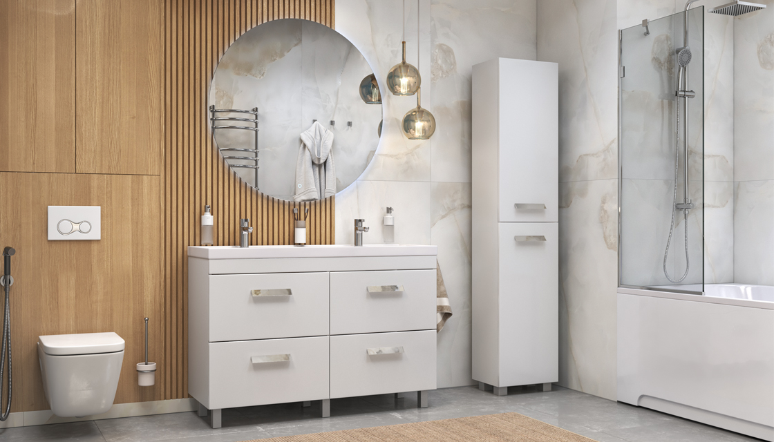 Шкаф VELVEX Orlando 400 белый матовый