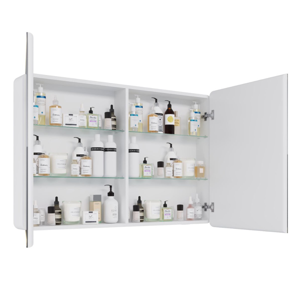 Шкаф зеркальный Lemark ELEMENT 120х80 см 2-х дверный, с подсветкой, с розеткой, цвет корпуса: Белый