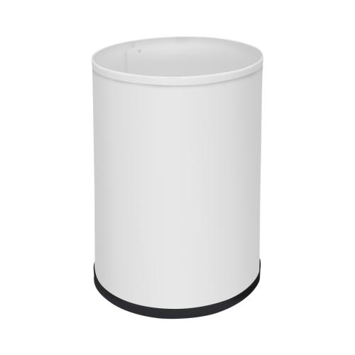 Мусорная корзина из окрашенной стали .Белая .12 литров