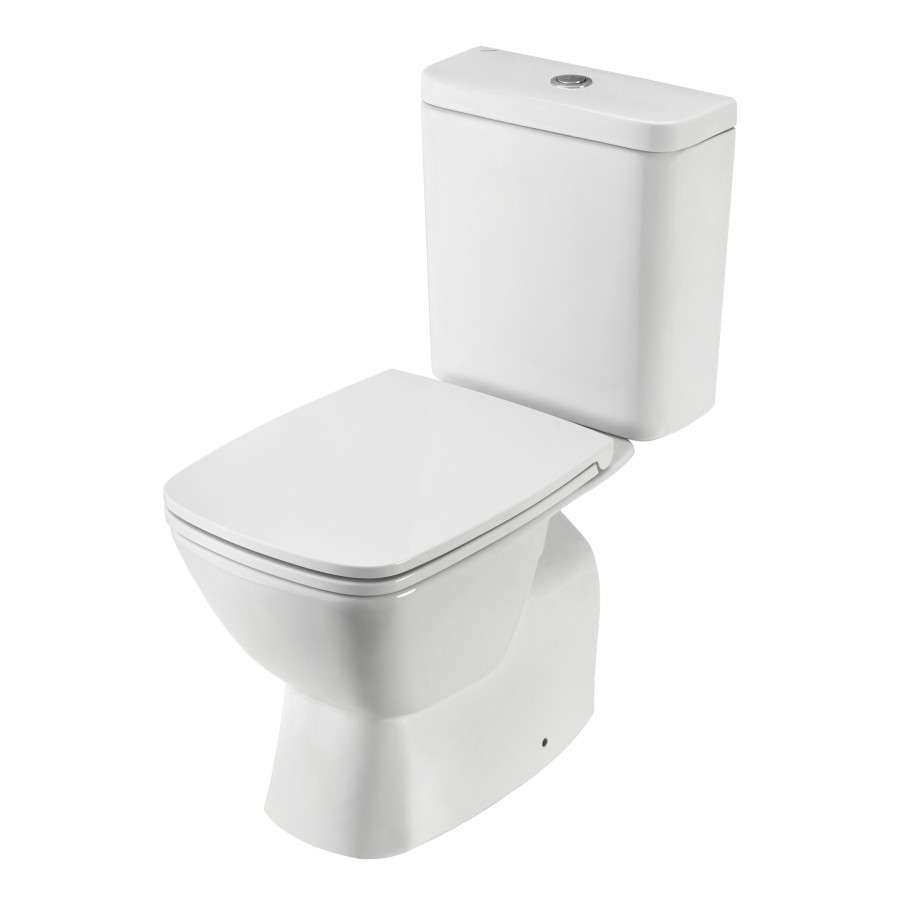 НЕО RIMLESS Унитаз-компакт безободковый, 2-х режимная арматура OLI, сиденье дюропласт Soft-close, Cl