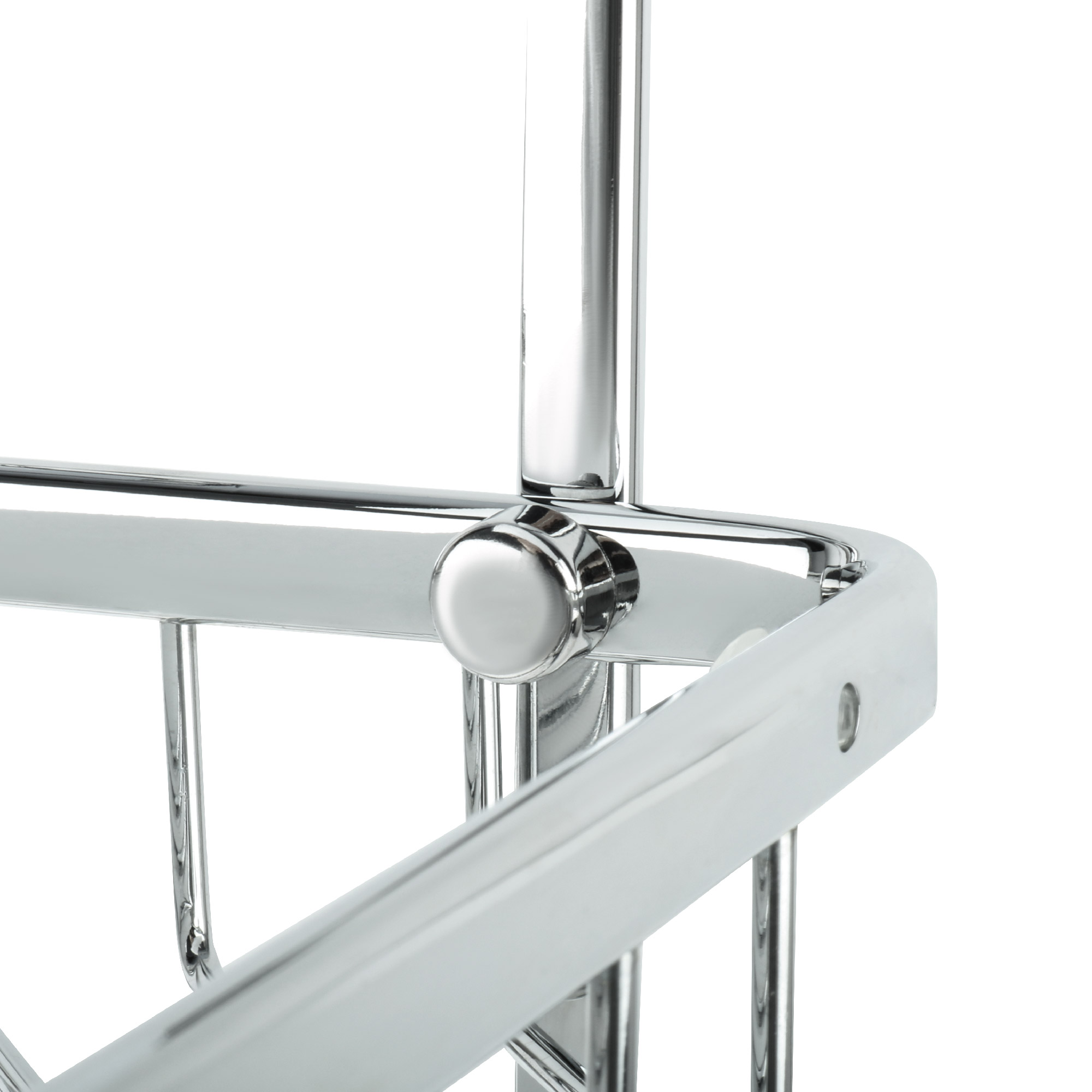 Полка для душевой кабины угловая Fixsen двухэтажная хром латунь FX-853-2