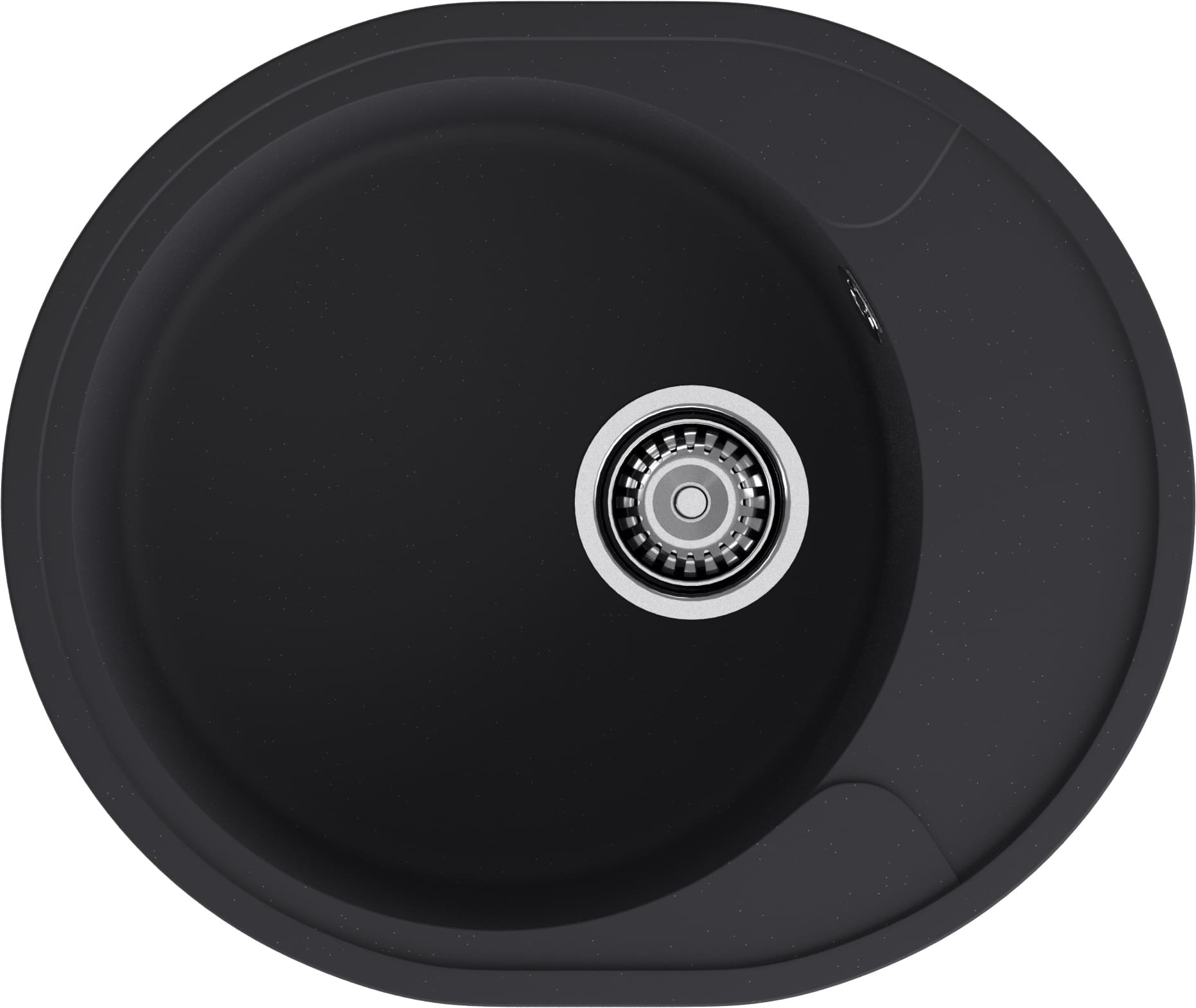 GRANFEST Мойка URBAN 857L  1-чаша+крыло 570*480мм черный арт.GF-UR-