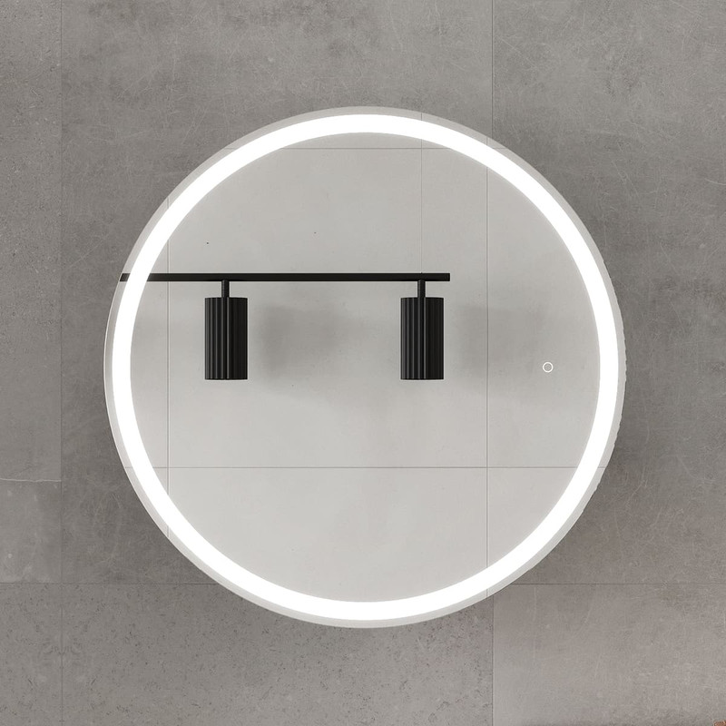 Зеркальный шкаф EQUIL Smile LED D700 подвесной графит софт