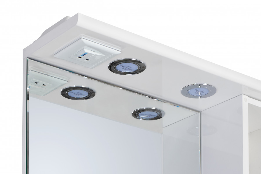 Зеркальный шкаф ОНДА 60, правое, белое