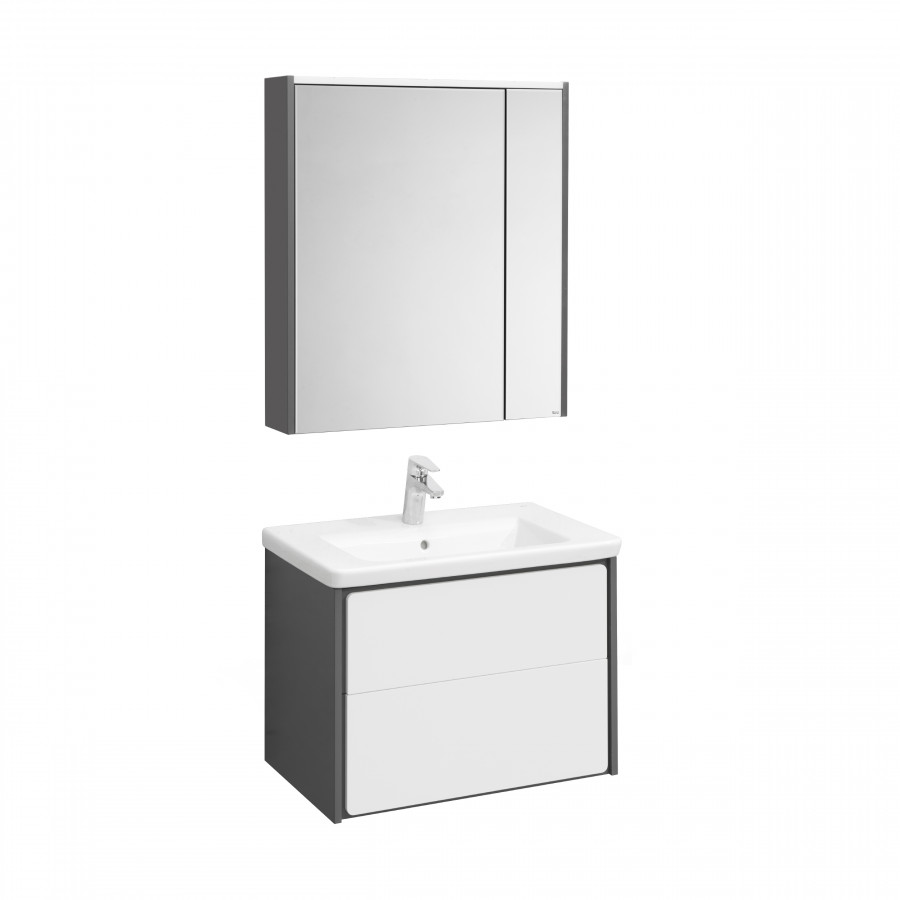 RONDA Тумба под раковину GAP 60, белый глянец/серый матовый, ROCA