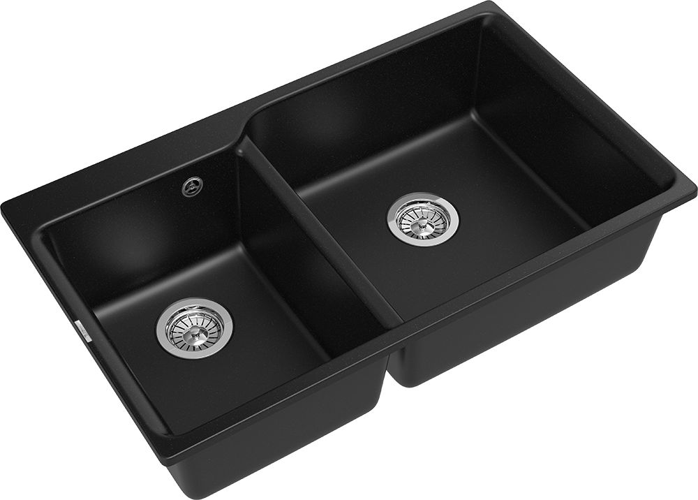 RIVELATO Мойка кварц  Axel 90D  2-чаш  870*520  nero арт.