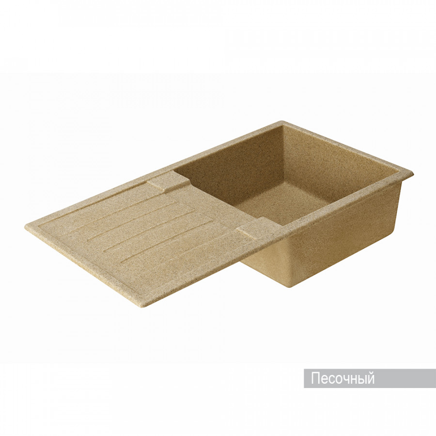 Мойка для кухни  Верона 855x500x210 мм, прямоуг. с крылом, песочный