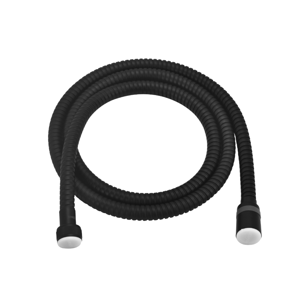 Шланг душевой двухзагибный 2,0 м, TURN-FREE, сталь черная, блистер