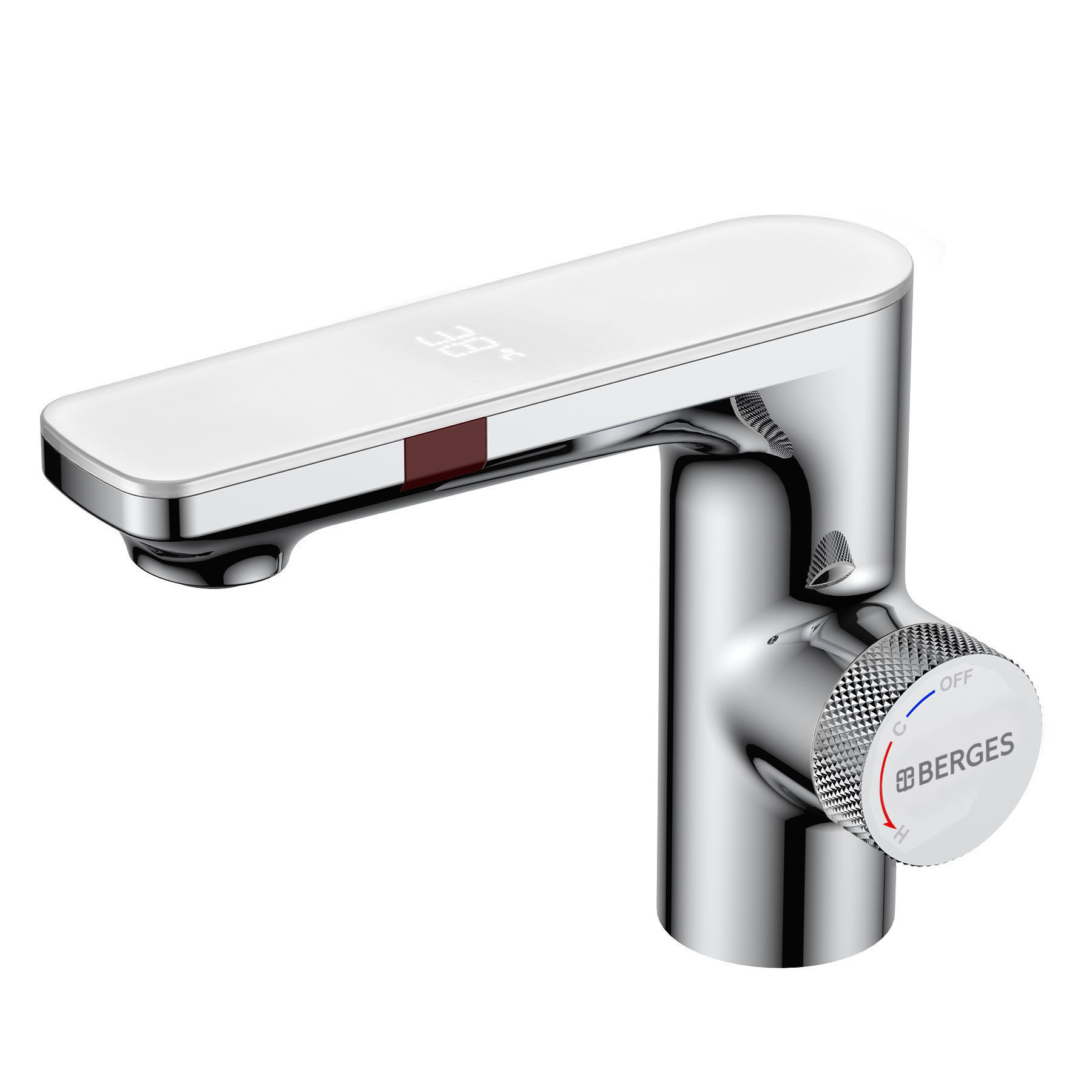 Смеситель для раковины MORANS сенсорный, хром глянцевый, BERGES