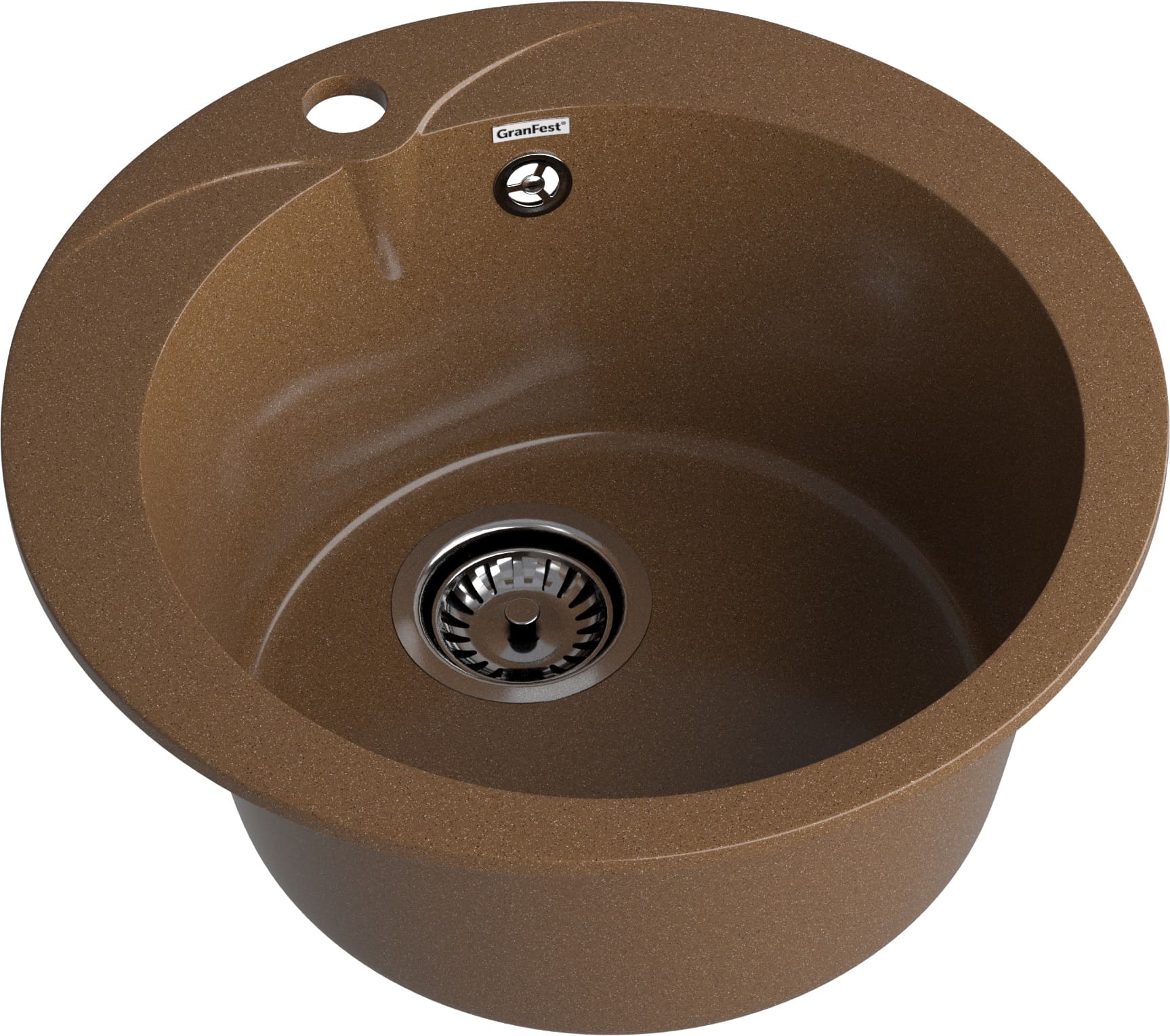 GRANFEST Мойка композит RONDO GF-R--480  D=480 мм  терракот  арт.GF-