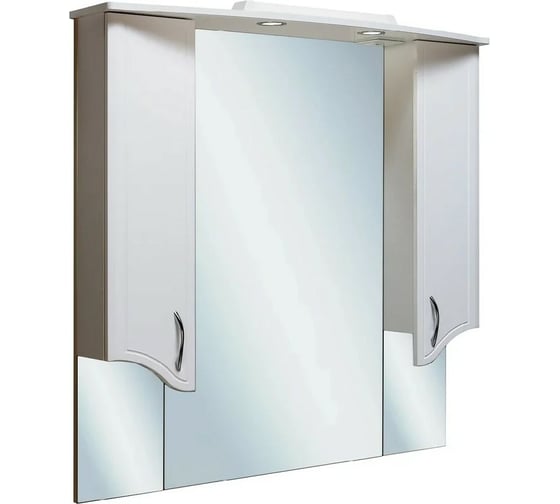 Шкаф зеркальный СЕВИЛЬЯ 105, навесной, белый, RUNO