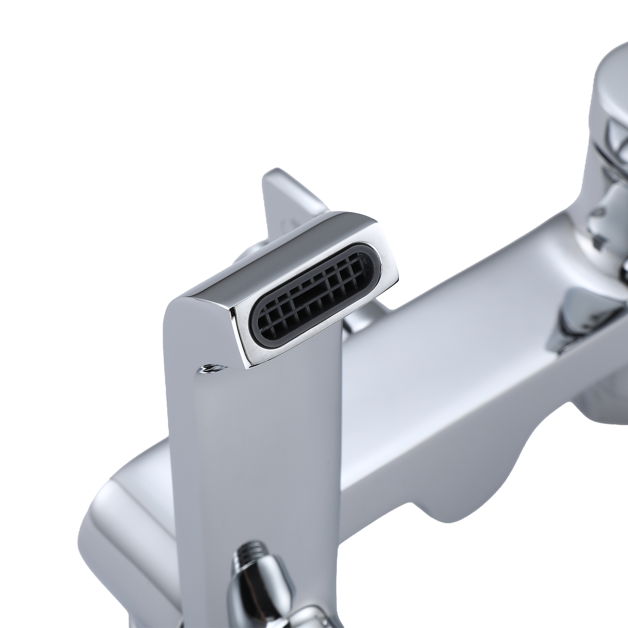 RAIN Смеситель для ванны с душевой стойкой и тропическим душем, хром, TOKITO